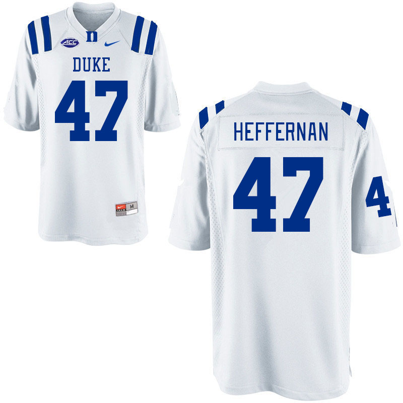 Duke Blue Devils #47 Joe Heffernan College Football Jerseys Stitched Sale-White